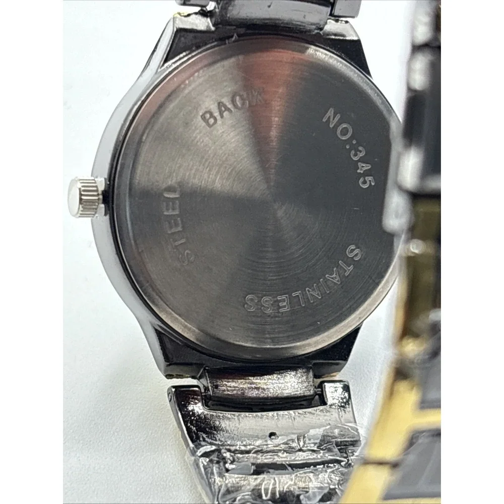 Men Luxury Watches Black Gold‎ Quartz Steel Wristwatch.